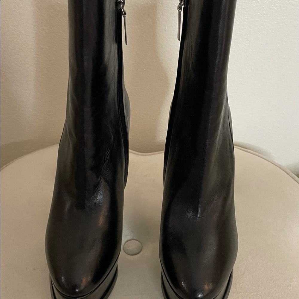 YSL Saint Laurent Black Leather Boots